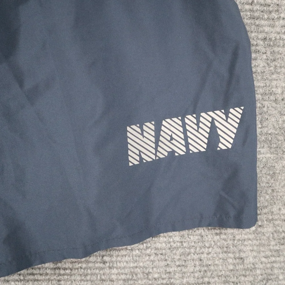 US Navy New Balance Shorts Mens 2XL Blue Reflective Graphic PT Training Athletic